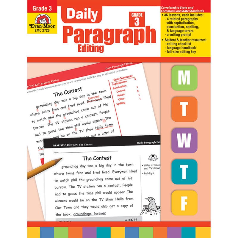 Daily Paragraph Editing Gr 3 - Editing Skills - Evan-moor