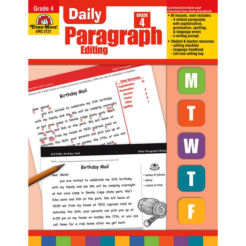 Daily Paragraph Editing Gr 4 - Editing Skills - Evan-moor