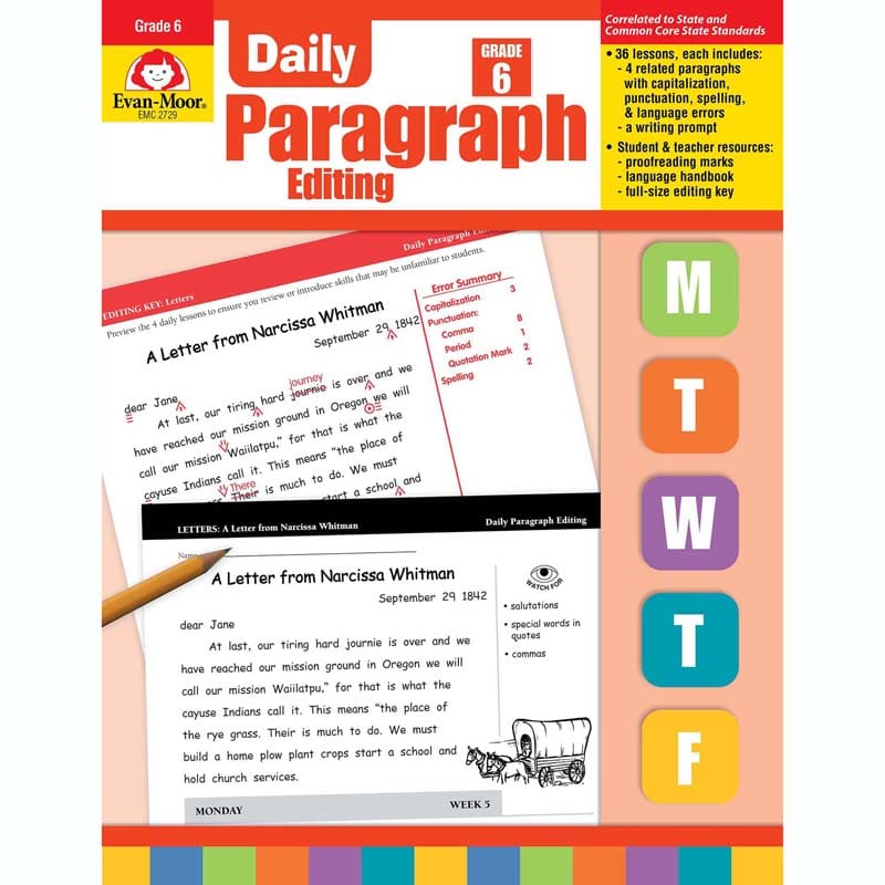 Daily Paragraph Editing Gr 6 - Editing Skills - Evan-moor