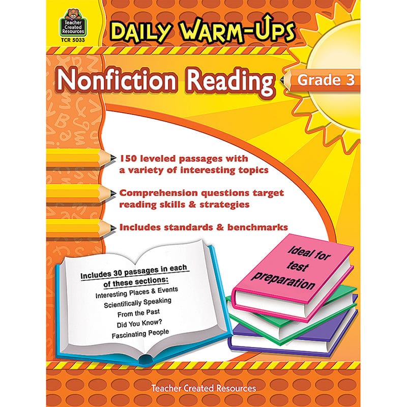 Daily Warm Ups Gr 3 Nonfiction Reading (Pack of 2) - Reading Skills - Teacher Created Resources