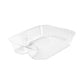 Dart Clearpac Large Nacho Tray 2-compartments 3.3 Oz 6.2 X 6.2 X 1.6 Clear Plastic 500/carton - Food Service - Dart®