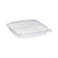 Dart Clearseal Hinged-lid Plastic Containers 8.31 X 8.31 X 2 Clear Plastic 125/bag 2 Bags/carton - Food Service - Dart®