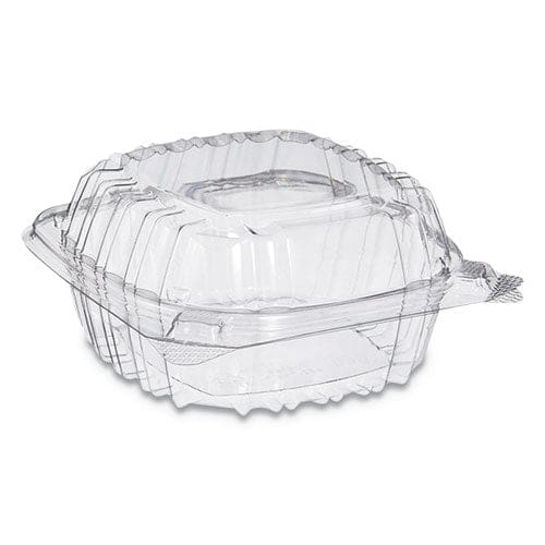 Dart Clearseal Hinged-lid Plastic Containers 8.31 X 8.31 X 2 Clear Plastic 125/bag 2 Bags/carton - Food Service - Dart®