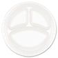 Dart Concorde Foam Plate 10.25 Dia White 125/pack 4 Packs/carton - Food Service - Dart®