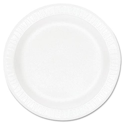 Dart Concorde Foam Plate 10.25 Dia White 125/pack 4 Packs/carton - Food Service - Dart®