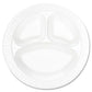 Dart Concorde Foam Plate 10.25 Dia White 125/pack 4 Packs/carton - Food Service - Dart®