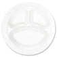 Dart Concorde Foam Plate 9 Dia White 125/pack 4 Packs/carton - Food Service - Dart®