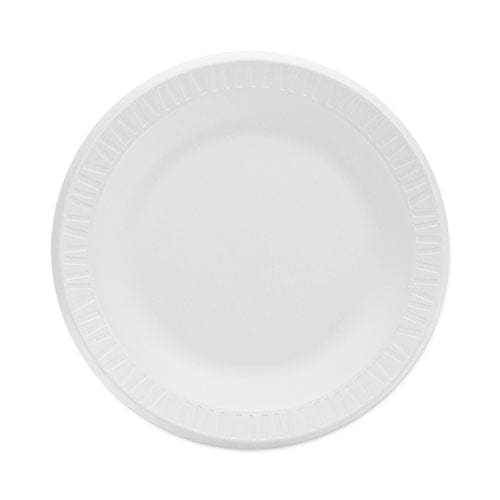 Dart Concorde Non-laminated Foam Plate 10.25 Dia. White 125/pack 4 Packs/carton - Food Service - Dart®