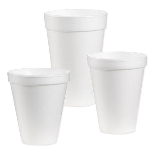 Dart Foam Drink Cups 12 Oz White 25/pack - Food Service - Dart®