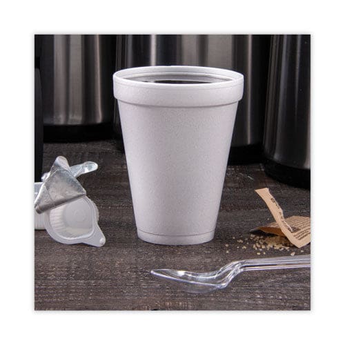 Dart Foam Drink Cups 12 Oz White 25/pack - Food Service - Dart®