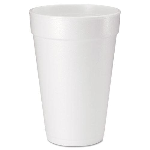 Dart Foam Drink Cups 16 Oz White 20/bag 25 Bags/carton - Food Service - Dart®