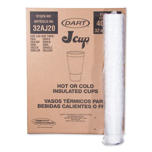 Dart Foam Drink Cups 32 Oz White 16/bag 25 Bags/carton - Food Service - Dart®