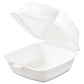 Dart Foam Hinged Lid Containers 5.38 X 5.5 X 2.88 White 500/carton - Food Service - Dart®