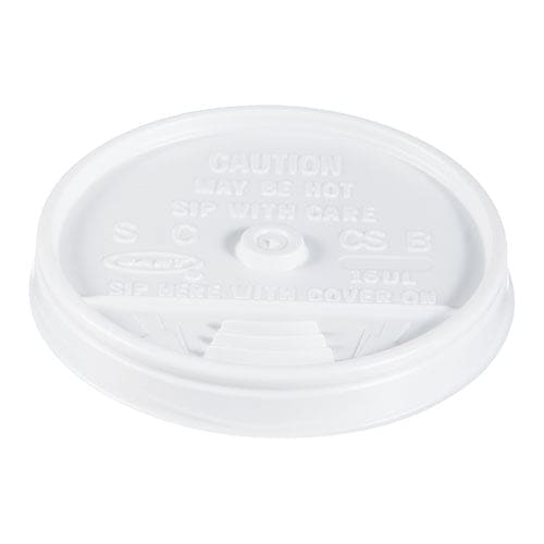 Dart Plastic Lids Fits 12 Oz To 24 Oz Hot/cold Foam Cups Sip-thru Lid White 100/pack 10 Packs/carton - Food Service - Dart®