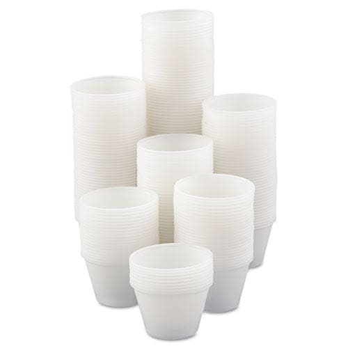 Dart Polystyrene Portion Cups 3.25 Oz Black 250/bag 10 Bags/carton - Food Service - Dart®