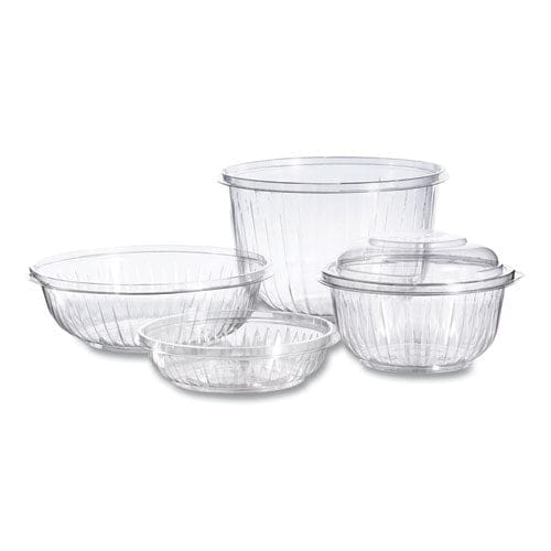 Dart Presentabowls Bowl/lid Combo-paks 24 Oz 7.25 Diameter X 2.38 H Clear Plastic 63/pack 2 Pack/carton - Food Service - Dart®