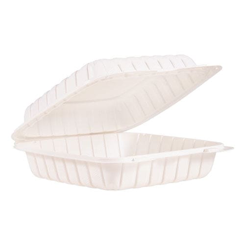 Dart Proplanet Hinged Lid Containers Single Compartment 9 X 8.8 X 3 White Plastic 150/carton - Food Service - Dart®