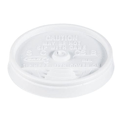 Dart Sip Thru Lids Fits 6 Oz To 10 Oz Cups White 100/pack 10 Packs/carton - Food Service - Dart®