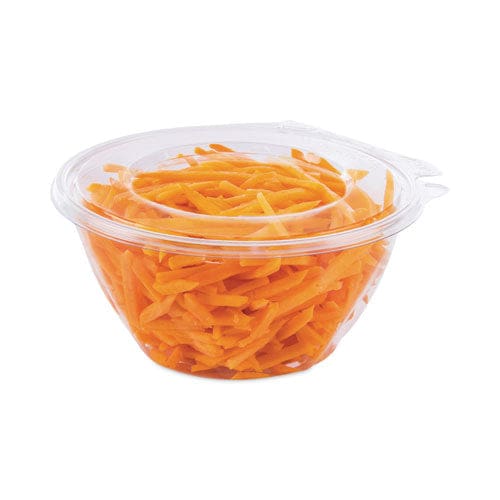 Dart Tamper-resistant Tamper-evident Bowls With Flat Lid 32 Oz 7 Diameter X 3.2h Clear Plastic 150/carton - Food Service - Dart®