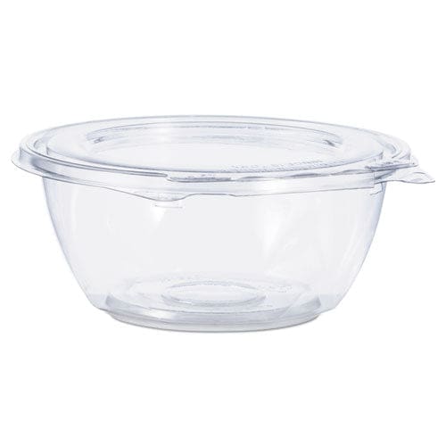 Dart Tamper-resistant Tamper-evident Bowls With Flat Lid 48 Oz 8.9 Diameter X 2.8h Clear Plastic 100/carton - Food Service - Dart®