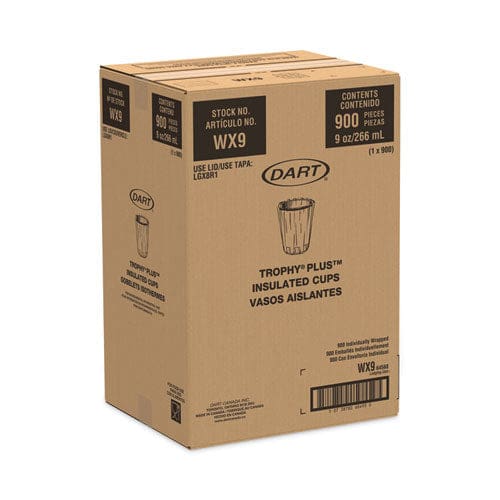 Dart Trophy Plus Dual Temperature Insulated Cups In Jazz Design 9 Oz Individually Wrapped 900/carton - Food Service - Dart®