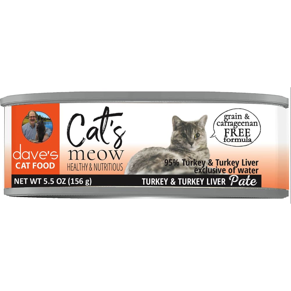 Dave’s Cat�s Meow 95% Turkey & Turkey Liver Pat� / 5.5 oz (Case of 24) - Pet Supplies - Dave’s