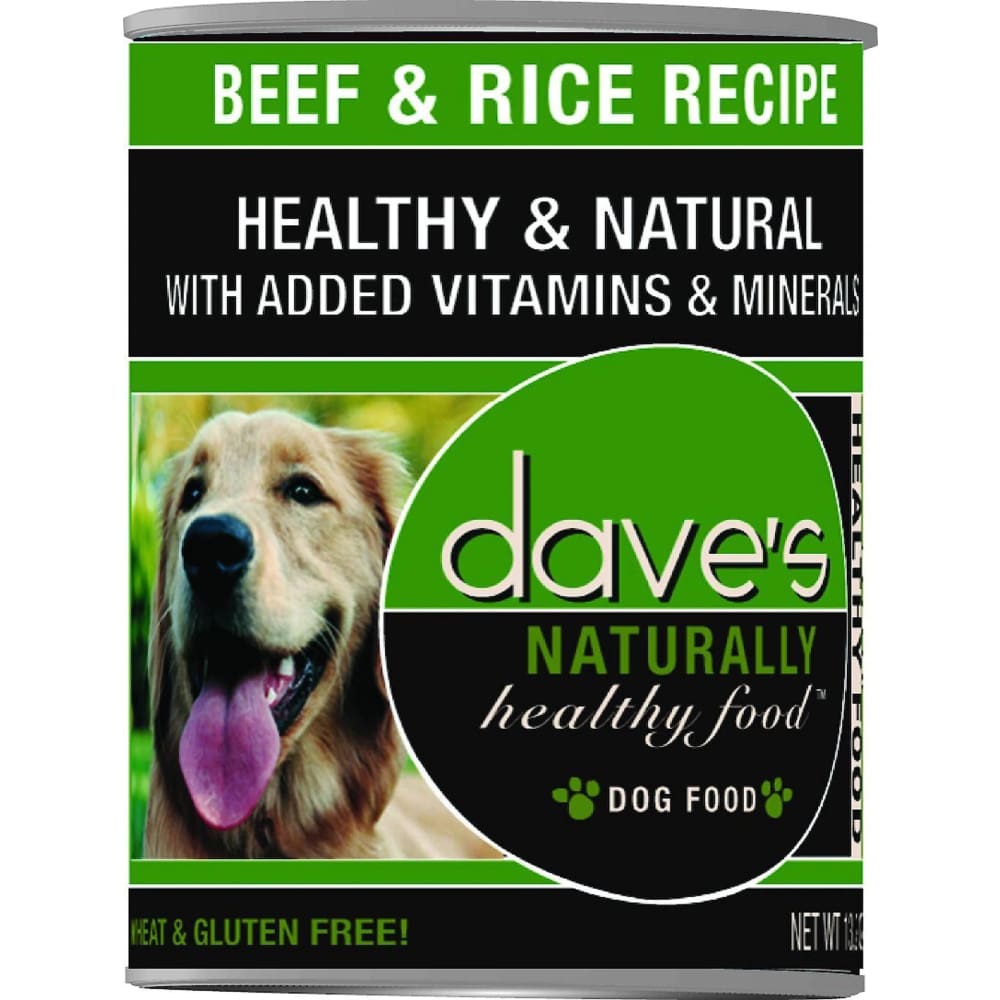 Dave’s Pet Food Naturally Healthy Beef & Rice Recipe 13.2oz. (Case of 12) - Pet Supplies - Dave’s