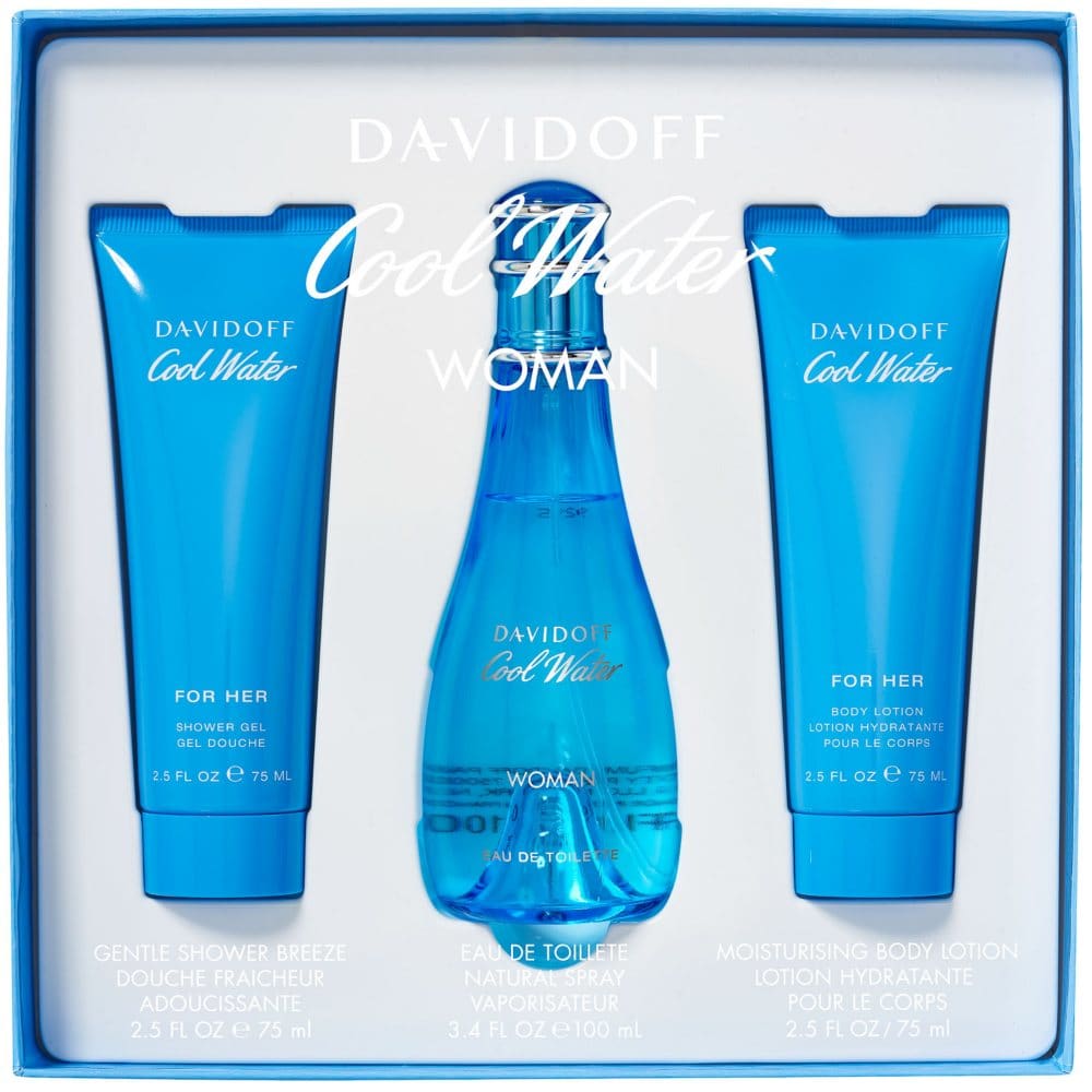 Davidoff Cool Water Women 3 Piece Set - Women’s Perfume - Davidoff Cool