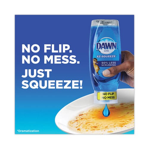 Dawn Ultra Liquid Dish Detergent Dawn Original Three 22 Oz E-z Squeeze Bottles 2 Sponges - Janitorial & Sanitation - Dawn®