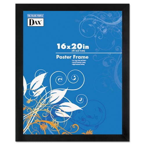 DAX Black Solid Wood Poster Frames With Plastic Window Wide Profile 16 X 20 - Office - DAX®