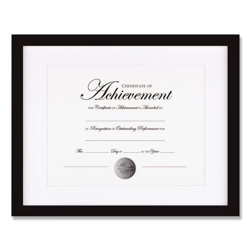 DAX Wood Gallery Frame With Beveled Mat 11 X 14 White - Office - DAX®