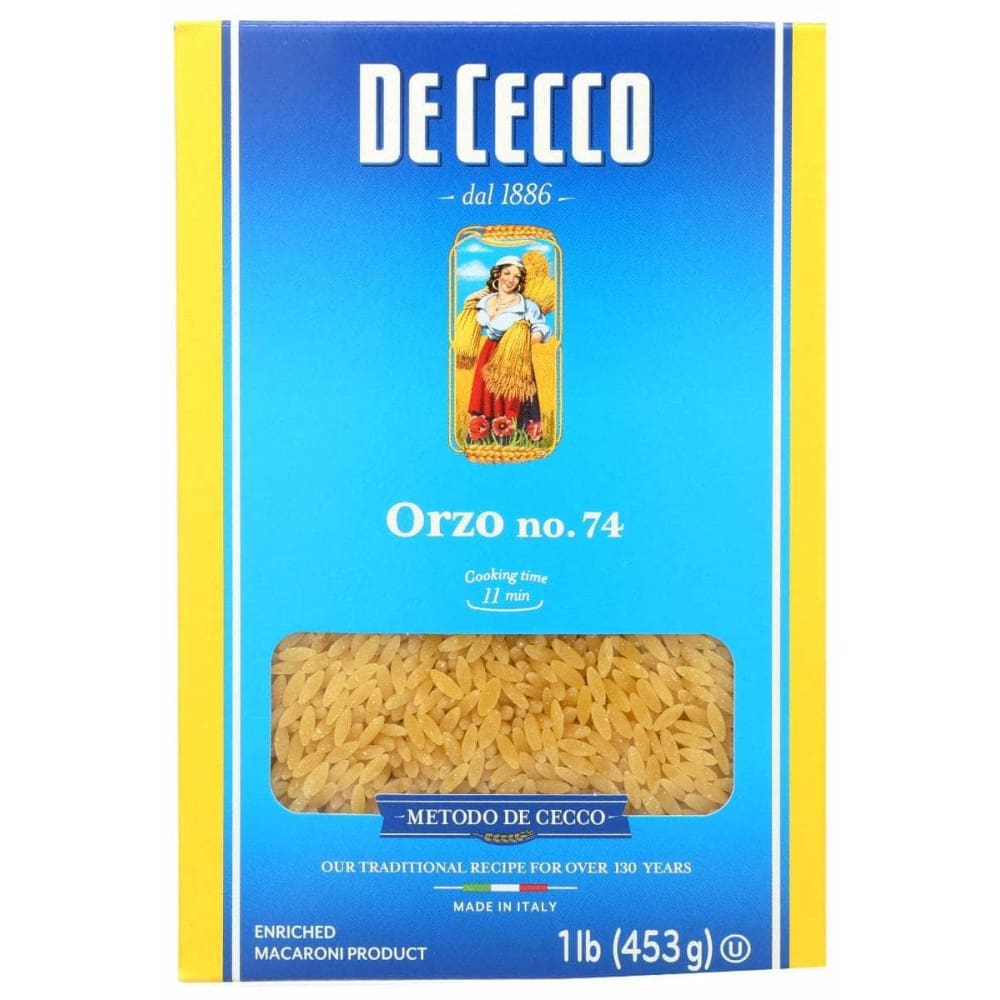 DE CECCO DE CECCO Pasta Orzo, 16 oz