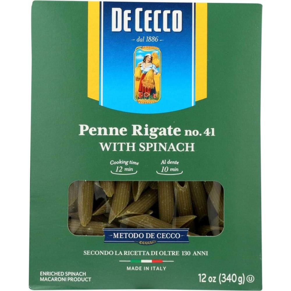 DE CECCO DE CECCO Pasta Spnch Penne Rigate, 12 oz