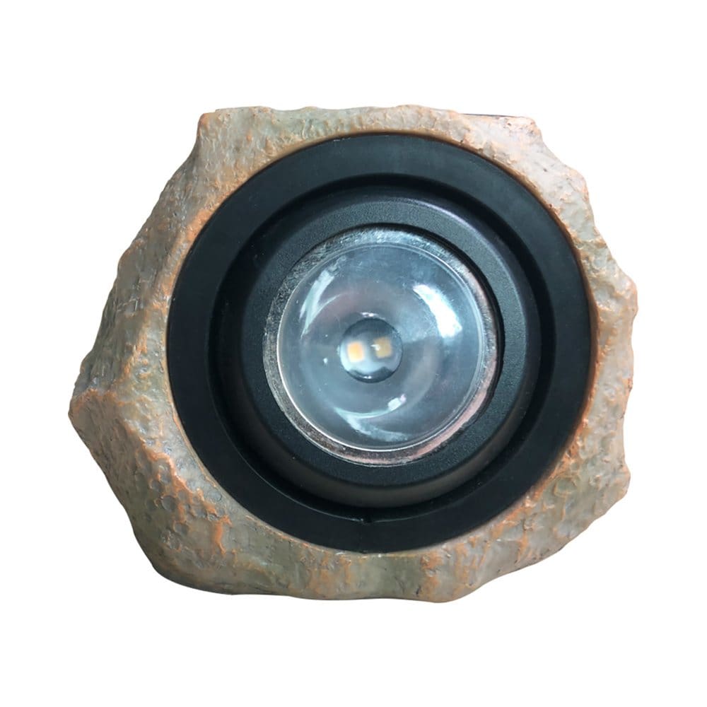 Deck Impressions Sandstone Solar Rock Light - 2 Pack - Outdoor Lighting - Deck Impressions