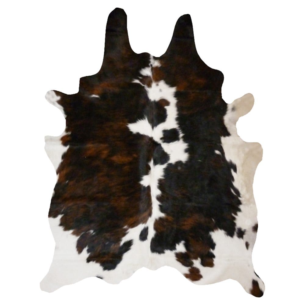 Decohides Real Cowhide Rug Dark Brindle and White - Area Rugs - Decohides