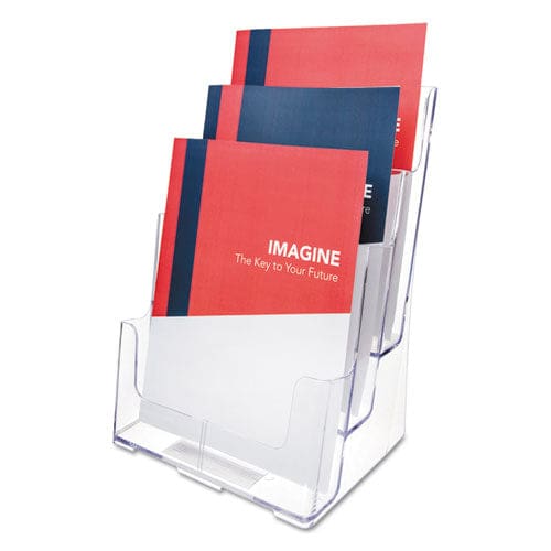 deflecto 3-compartment Docuholder Magazine Size 9.5w X 6.25d X 12.63 Clear - Office - deflecto®