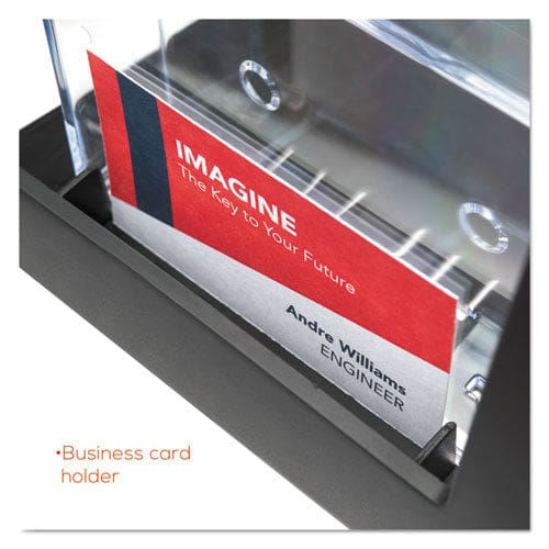 deflecto 3-tier Literature Holder Leaflet Size 6.75w X 6.94d X 13.31h Black - Office - deflecto®