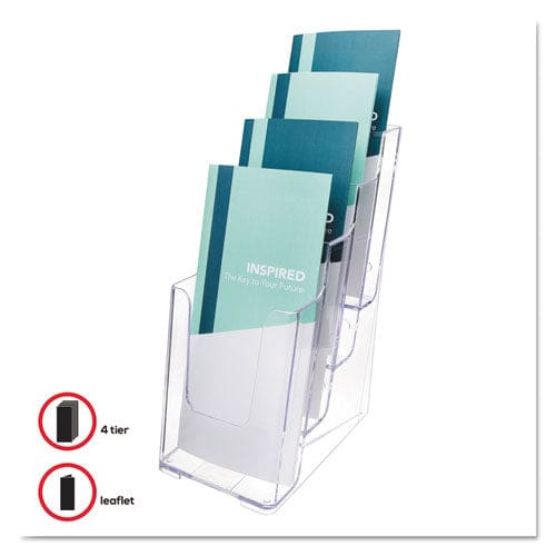 deflecto 4-compartment Docuholder Leaflet Size 4.88w X 6.13d X 10h Clear - Office - deflecto®