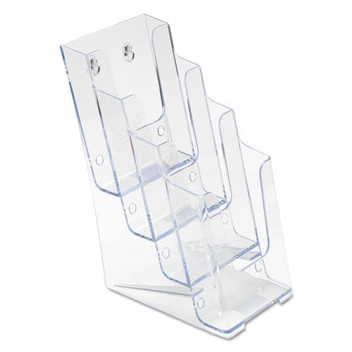 deflecto 4-compartment Docuholder Leaflet Size 4.88w X 6.13d X 10h Clear - Office - deflecto®