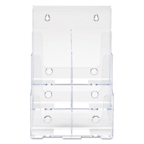 deflecto 6-compartment Docuholder Leaflet Size 9.63w X 6.25d X 12.63h Clear - Office - deflecto®