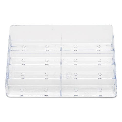 deflecto 8-pocket Business Card Holder Holds 400 Cards 7.78 X 3.5 X 3.38 Plastic Clear - Office - deflecto®