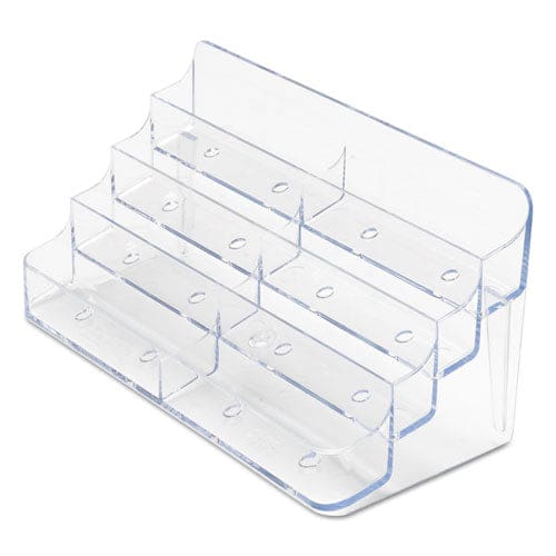 deflecto 8-pocket Business Card Holder Holds 400 Cards 7.78 X 3.5 X 3.38 Plastic Clear - Office - deflecto®