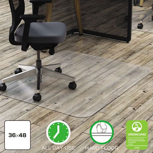 deflecto All Day Use Chair Mat - Hard Floors 36 X 48 Rectangular Clear - Furniture - deflecto®