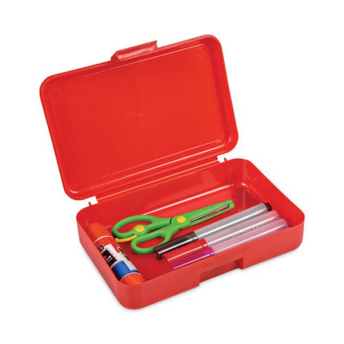 deflecto Antimicrobial Pencil Box 7.97 X 5.43 X 2.02 Red - School Supplies - deflecto®