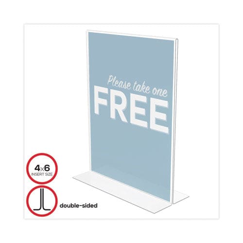 deflecto Classic Image Double-sided Sign Holder 8.5 X 11 Insert Clear - Office - deflecto®