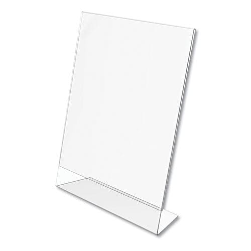 deflecto Classic Image Slanted Sign Holder 8.5 X 11 Clear Frame 12/pack - Office - deflecto®