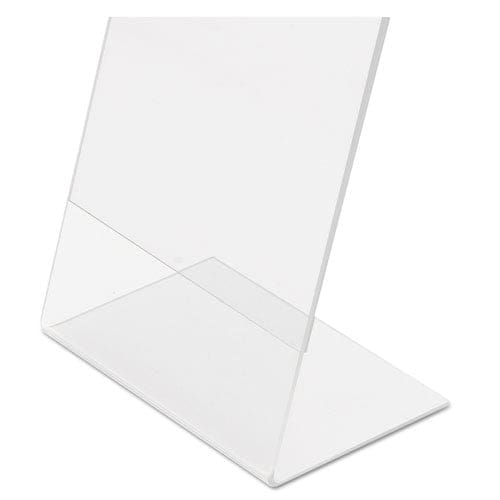 deflecto Classic Image Slanted Sign Holder Portrait 8.5 X 11 Insert Clear - Office - deflecto®