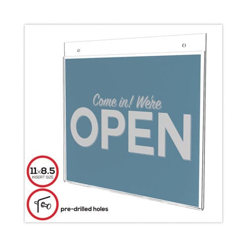 deflecto Classic Image Wall-mount Sign Holder Landscape 11 X 8.5 Clear - Office - deflecto®