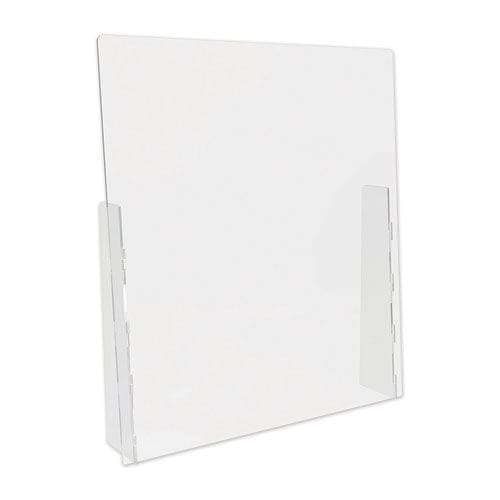 deflecto Counter Top Barrier With Full Shield 31.75 X 6 X 36 Acrylic Clear 2/carton - Furniture - deflecto®