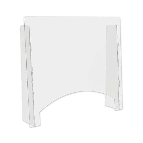 deflecto Counter Top Barrier With Pass Thru 27 X 6 X 23.75 Polycarbonate Clear 2/carton - Furniture - deflecto®